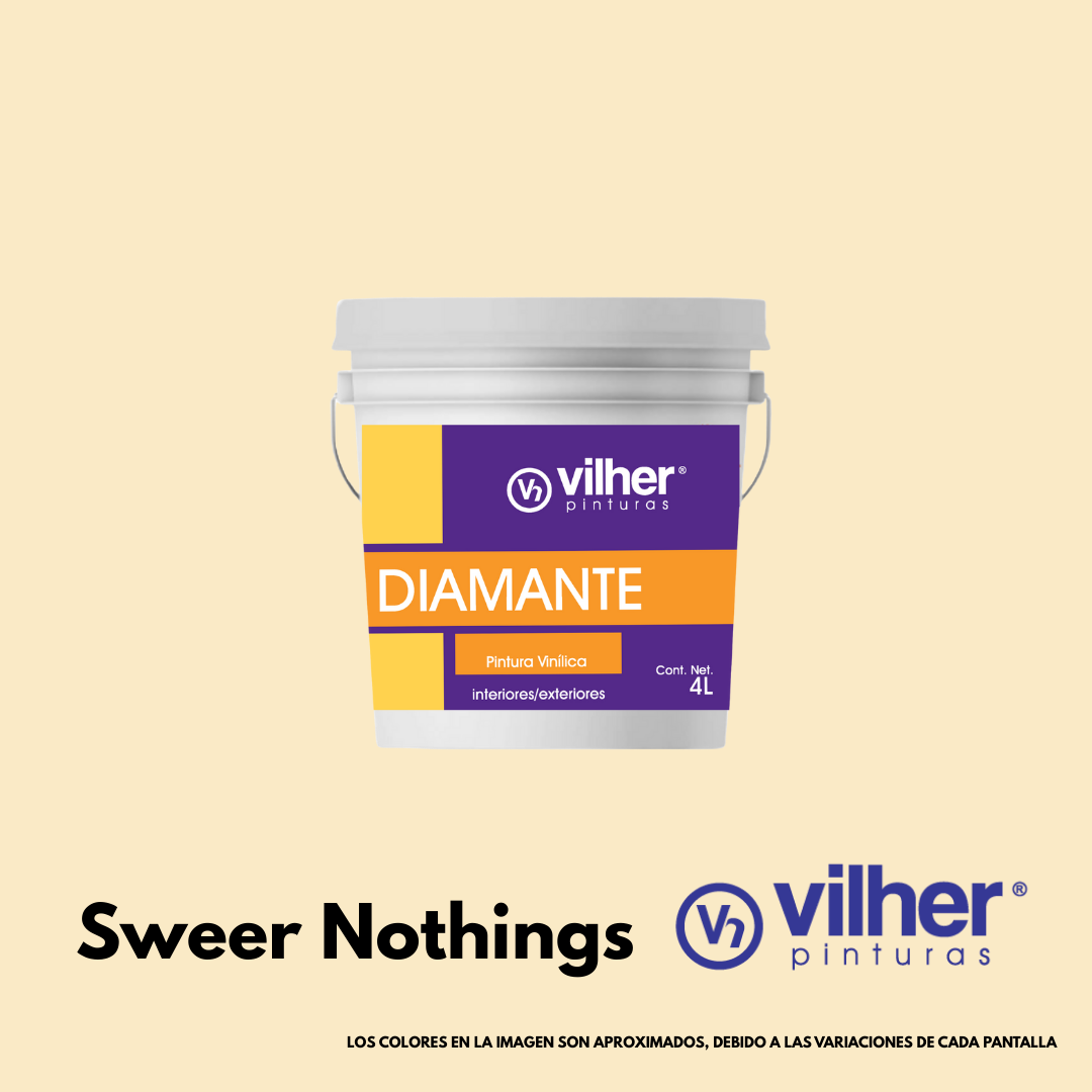 Pintura Vilher Vinílica Acrílica Diamante 4 Litros 3 Años Interior y Exterior