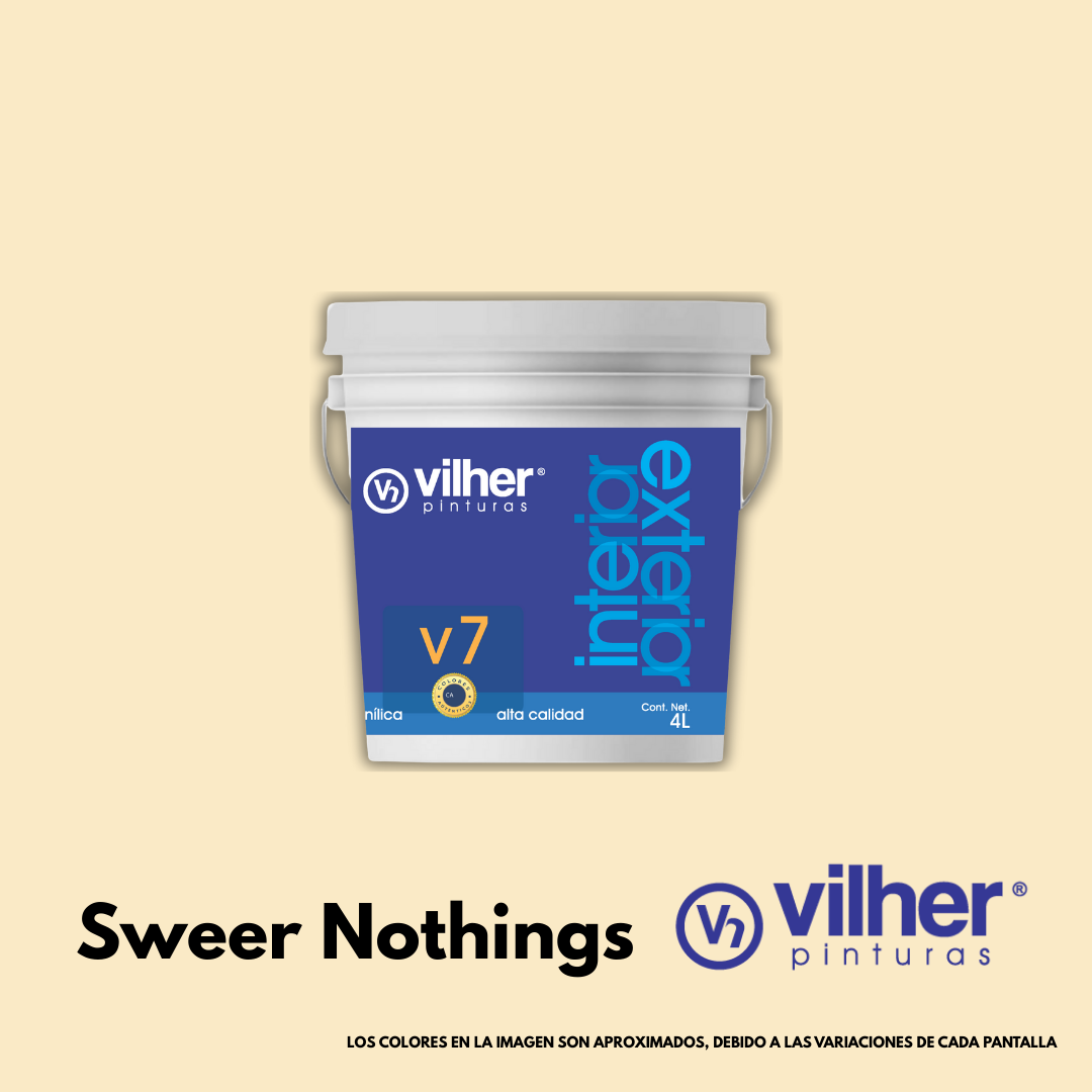 Pintura Vilher V7 Vinílica Acrílica 4 Litros 7 Años Interior y Exterior