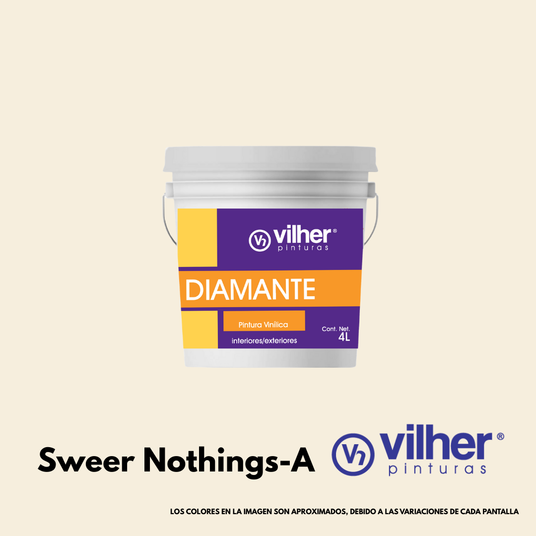 Pintura Vilher Vinílica Acrílica Diamante 4 Litros 3 Años Interior y Exterior