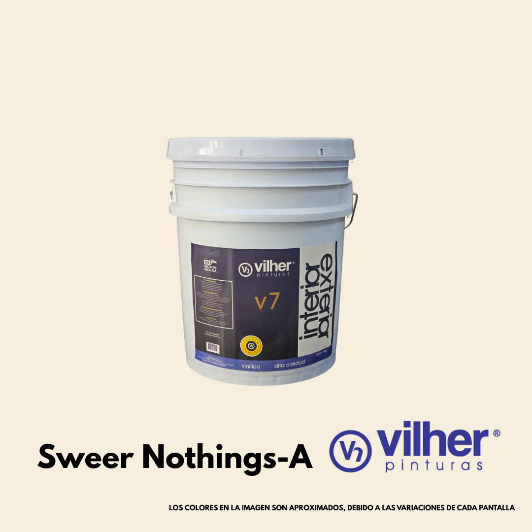 Pintura Vilher V7 Vinílica Acrílica 19 Litros 7 Años Interior y Exterior