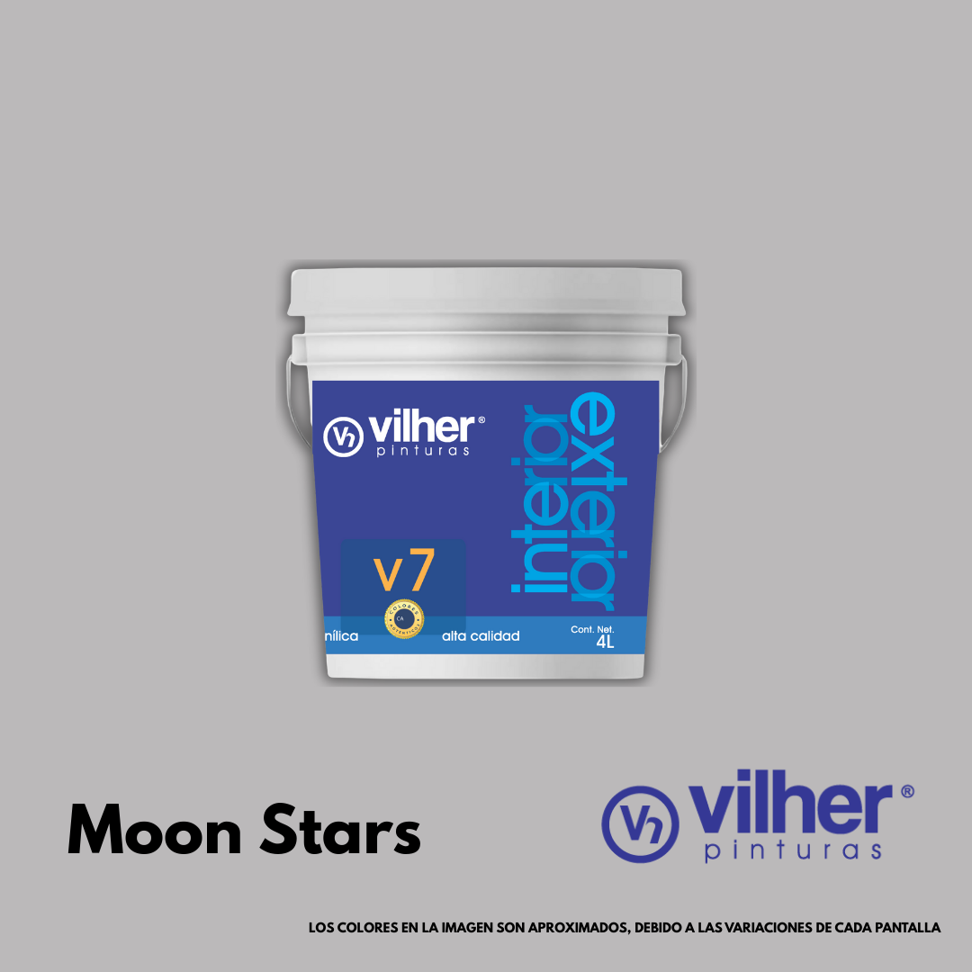 Pintura Vilher V7 Vinílica Acrílica 4 Litros 7 Años Interior y Exterior