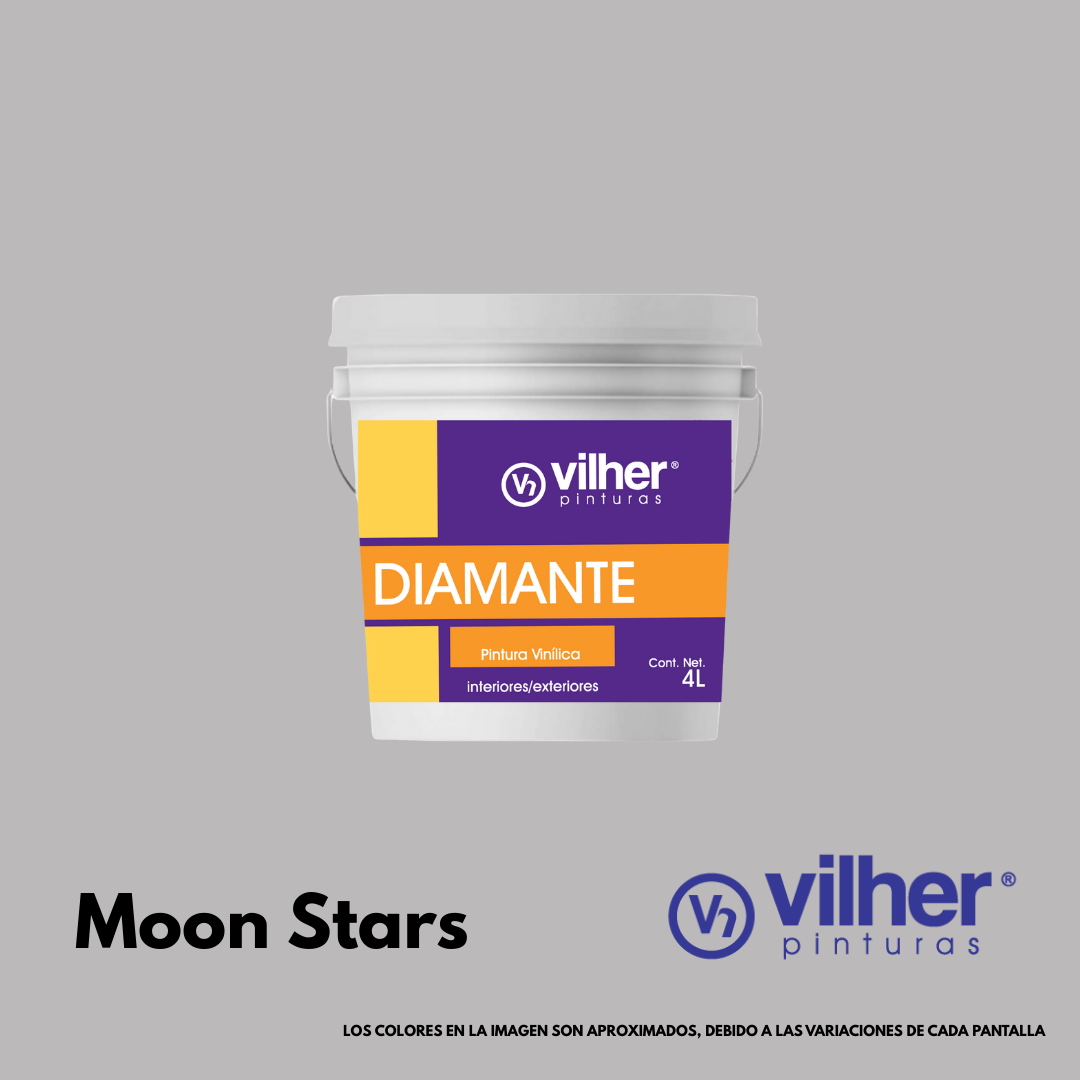 Pintura Vilher Vinílica Acrílica Diamante 4 Litros 3 Años Interior y Exterior