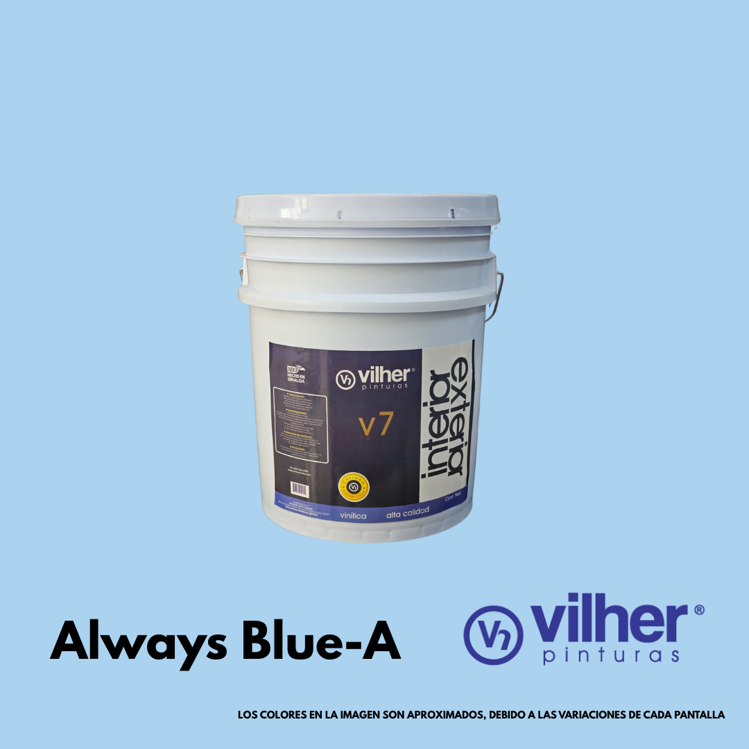 Pintura Vilher V7 Vinílica Acrílica 19 Litros 7 Años Interior y Exterior