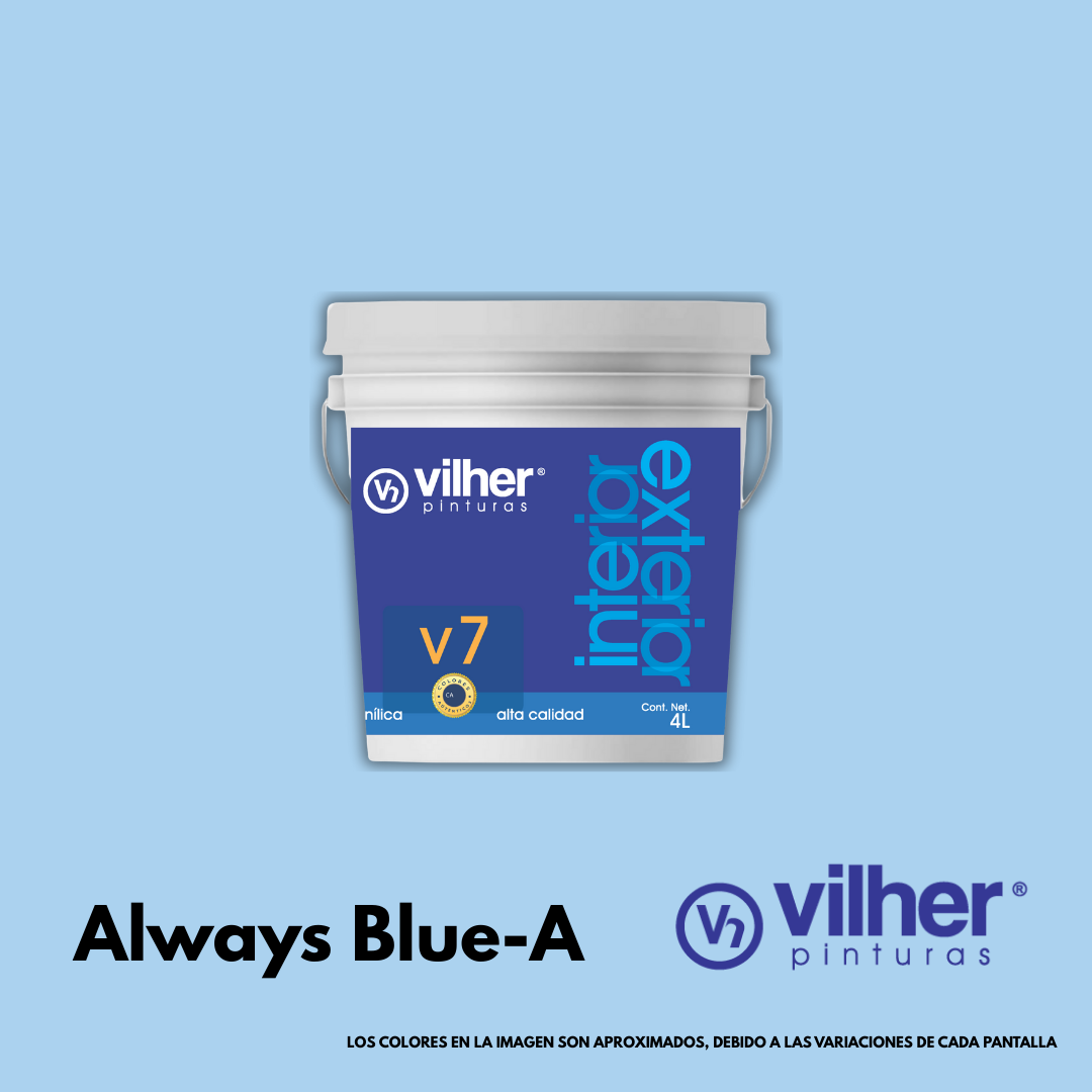 Pintura Vilher V7 Vinílica Acrílica 4 Litros 7 Años Interior y Exterior
