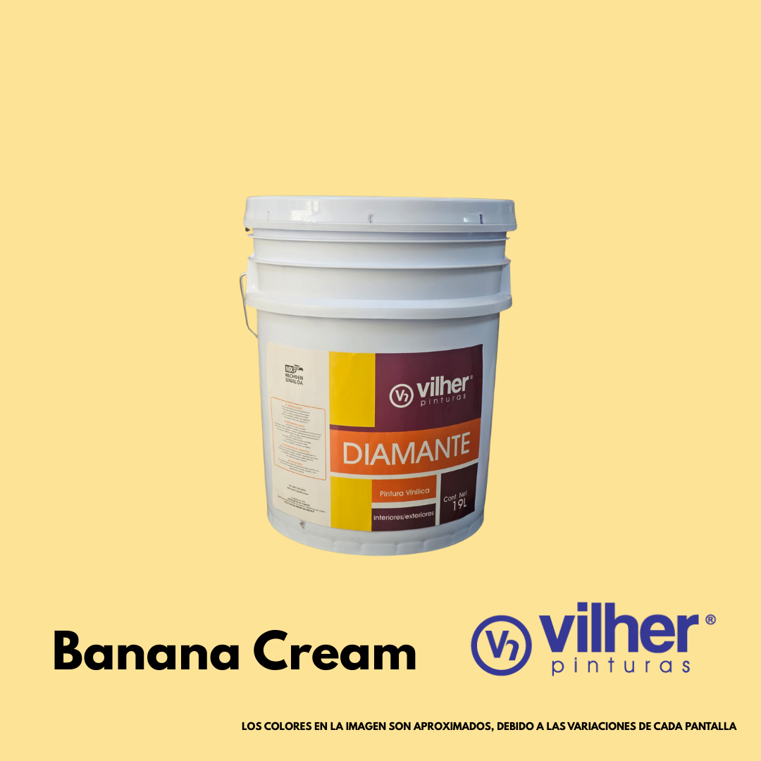 Pintura Vilher Vinílica Acrílica Diamante 19 Litros 3 Años Interior y Exterior