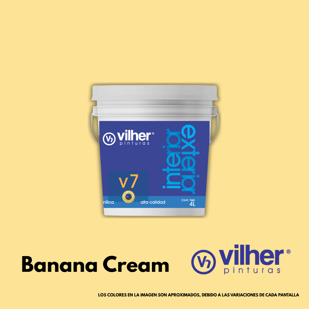 Pintura Vilher V7 Vinílica Acrílica 4 Litros 7 Años Interior y Exterior