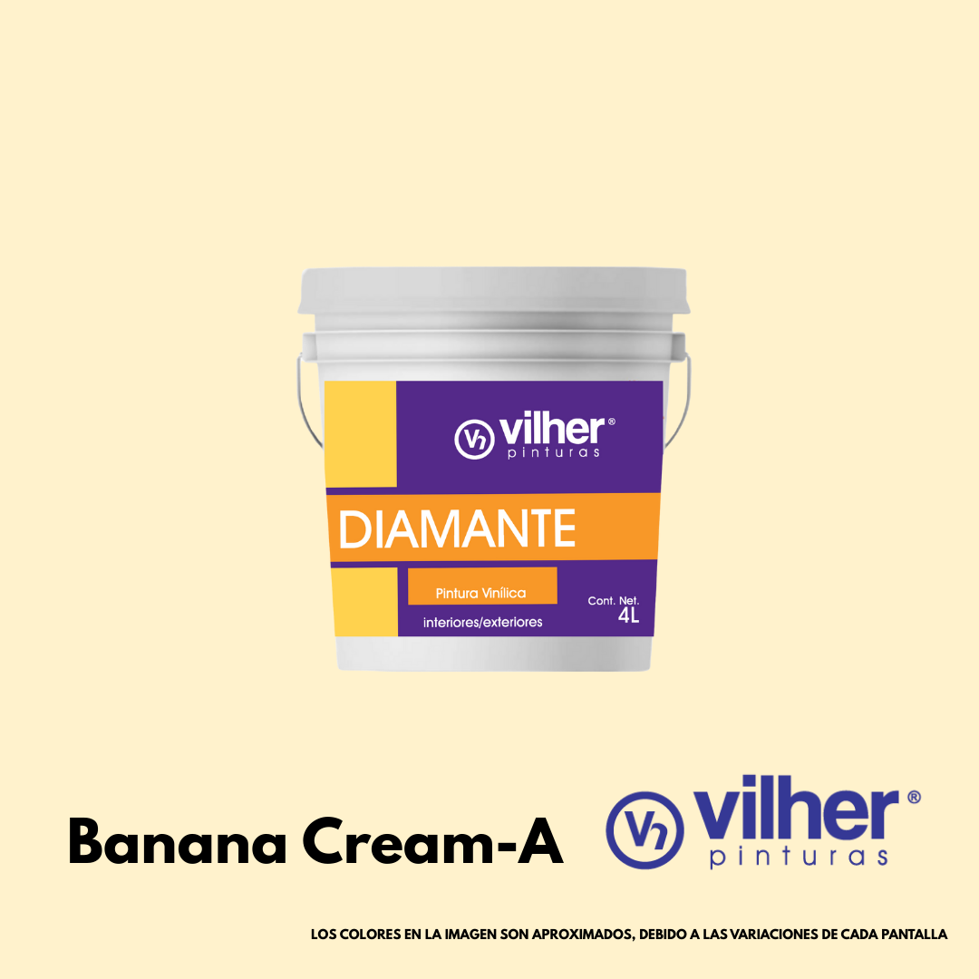 Pintura Vilher Vinílica Acrílica Diamante 4 Litros 3 Años Interior y Exterior