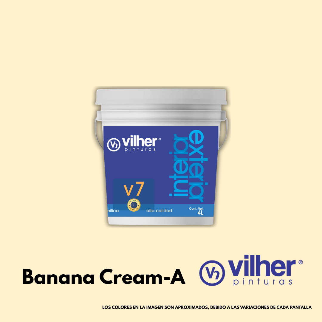 Pintura Vilher V7 Vinílica Acrílica 4 Litros 7 Años Interior y Exterior