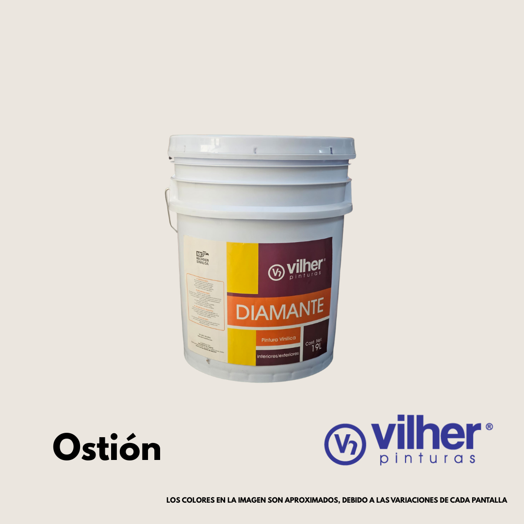 Pintura Vilher Vinílica Acrílica Diamante 19 Litros 3 Años Interior y Exterior