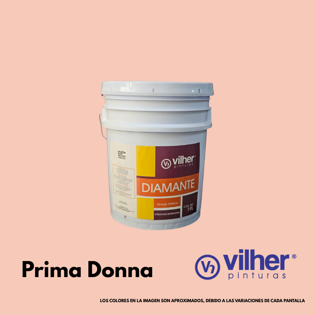 Pintura Vilher Vinílica Acrílica Diamante 19 Litros 3 Años Interior y Exterior