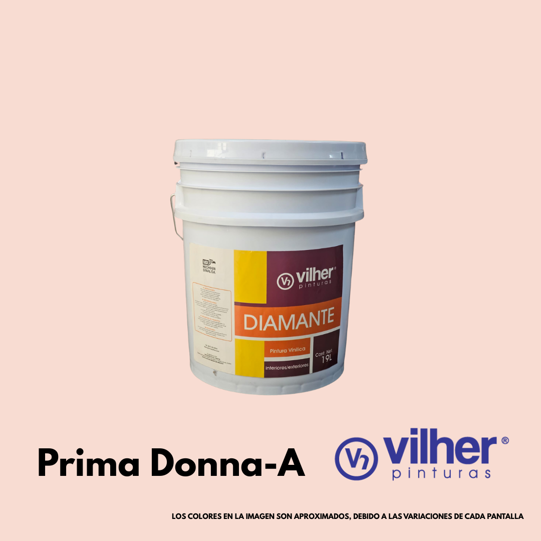 Pintura Vilher Vinílica Acrílica Diamante 19 Litros 3 Años Interior y Exterior