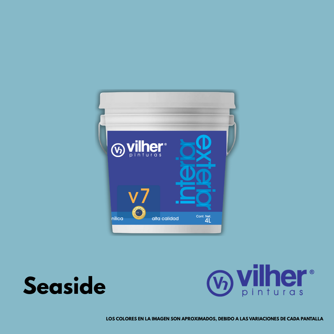 Pintura Vilher V7 Vinílica Acrílica 4 Litros 7 Años Interior y Exterior
