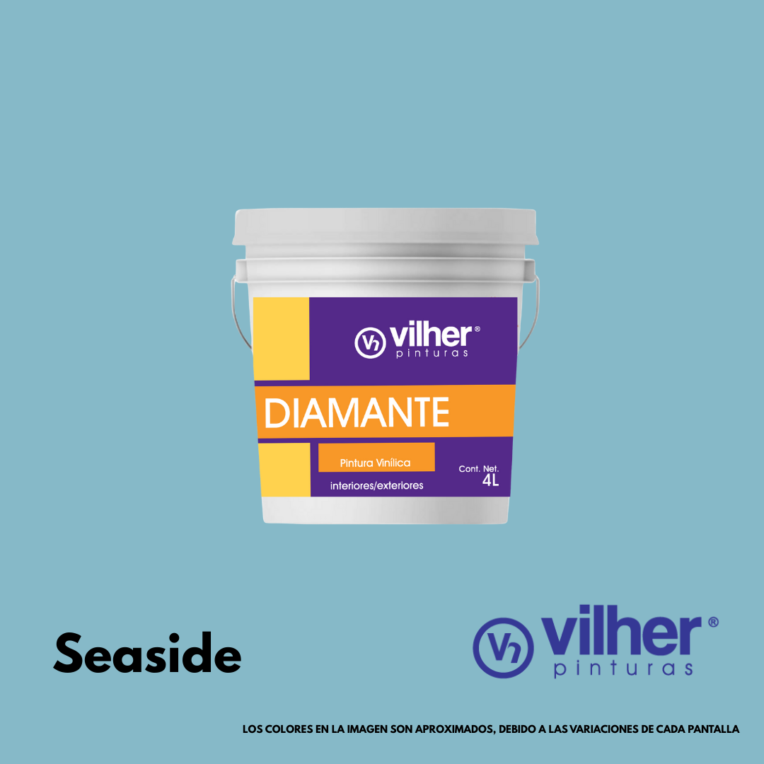 Pintura Vilher Vinílica Acrílica Diamante 4 Litros 3 Años Interior y Exterior