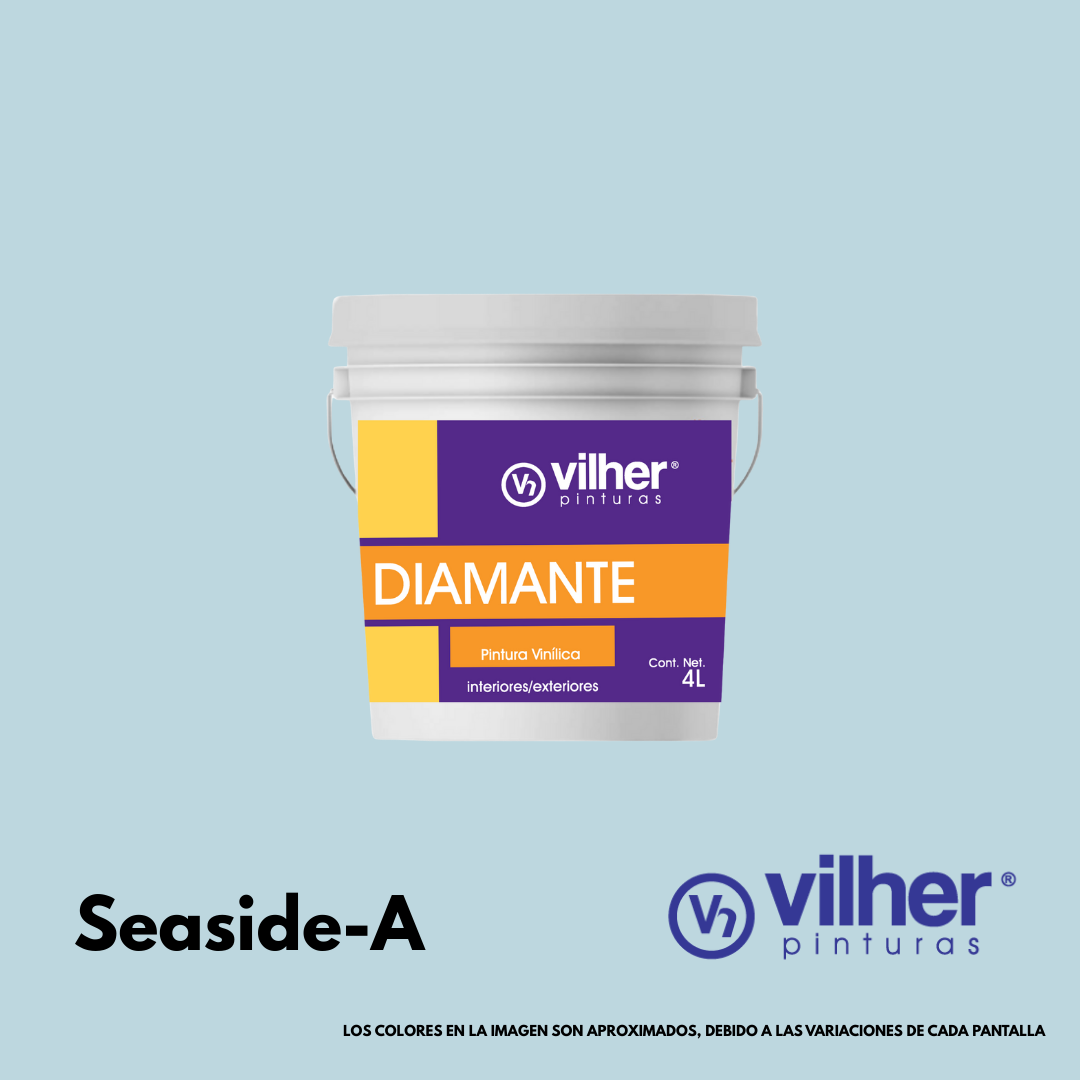 Pintura Vilher Vinílica Acrílica Diamante 4 Litros 3 Años Interior y Exterior