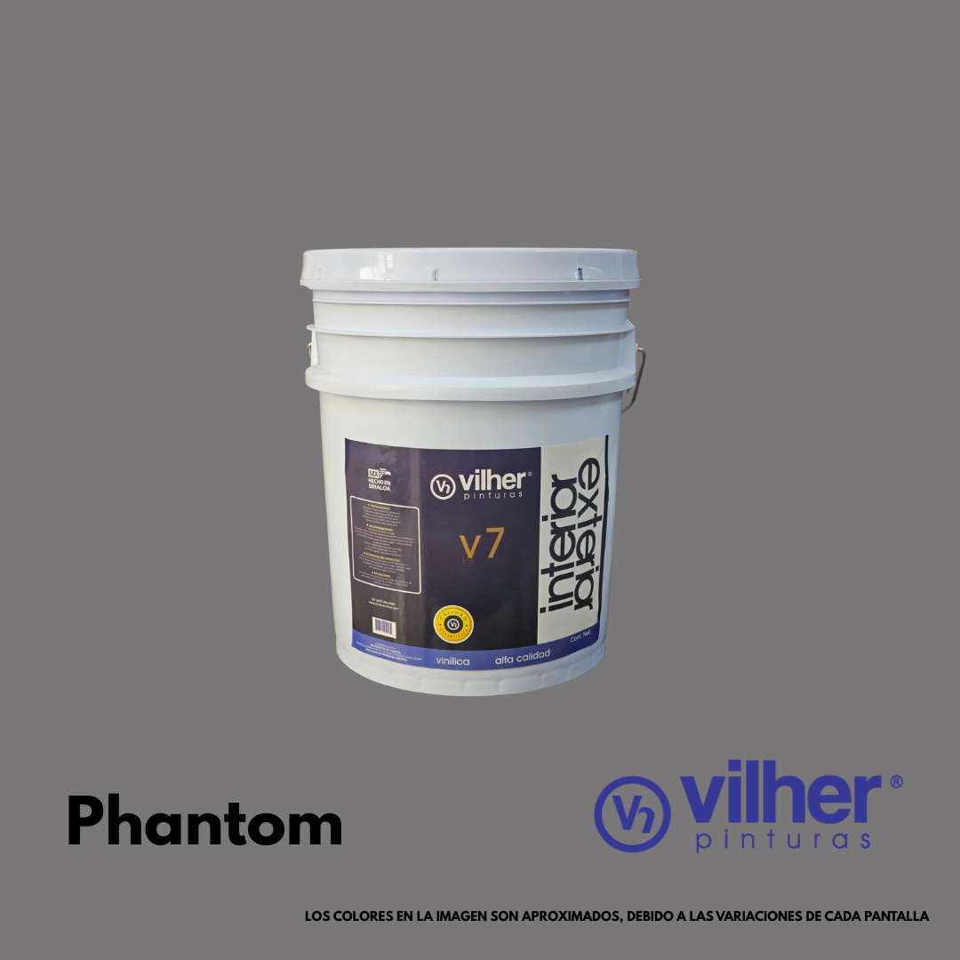 Pintura Vilher V7 Vinílica Acrílica 19 Litros 7 Años Interior y Exterior