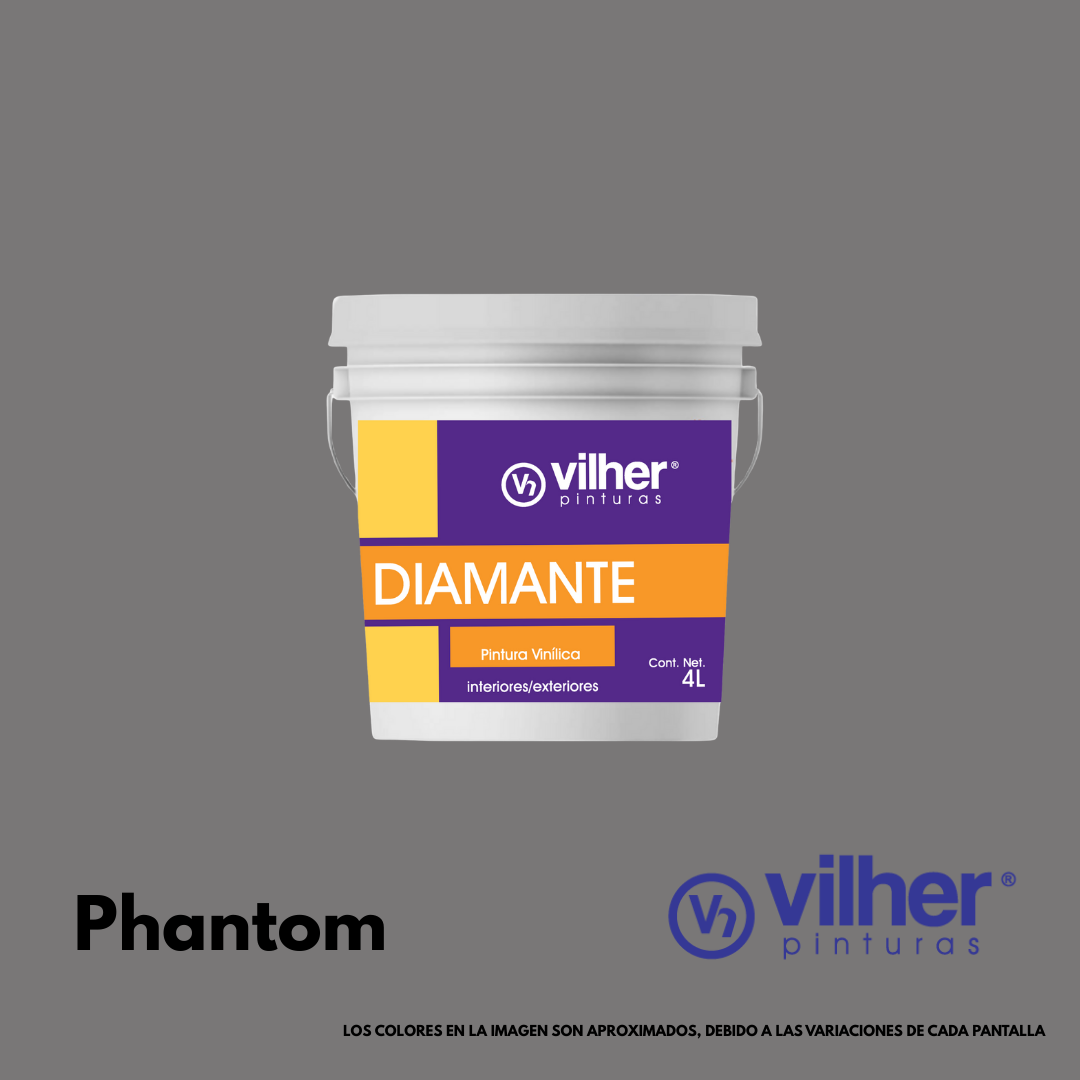 Pintura Vilher Vinílica Acrílica Diamante 4 Litros 3 Años Interior y Exterior