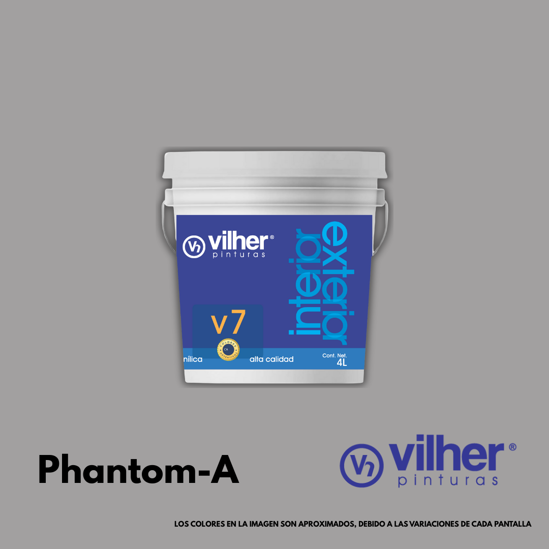 Pintura Vilher V7 Vinílica Acrílica 4 Litros 7 Años Interior y Exterior