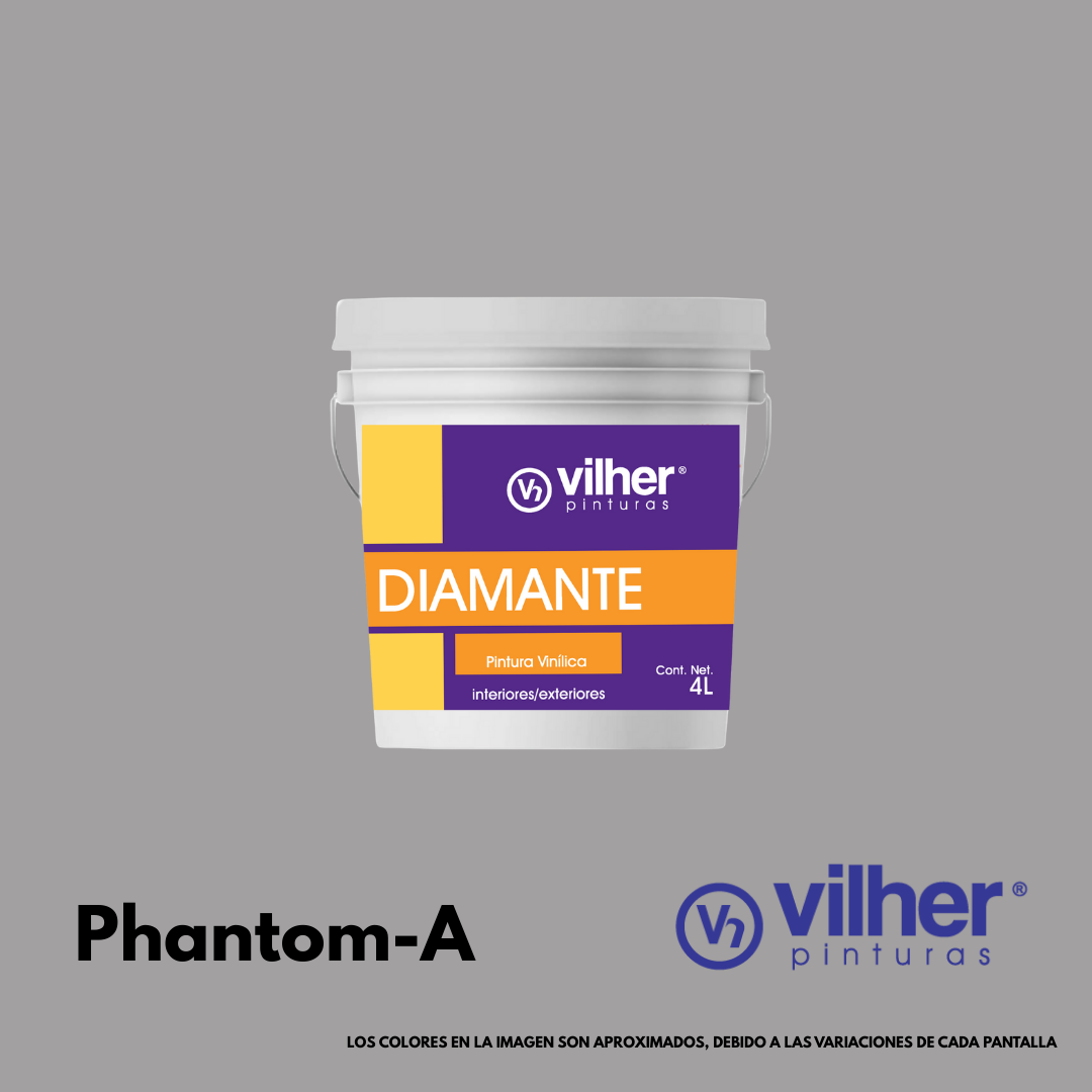 Pintura Vilher Vinílica Acrílica Diamante 4 Litros 3 Años Interior y Exterior