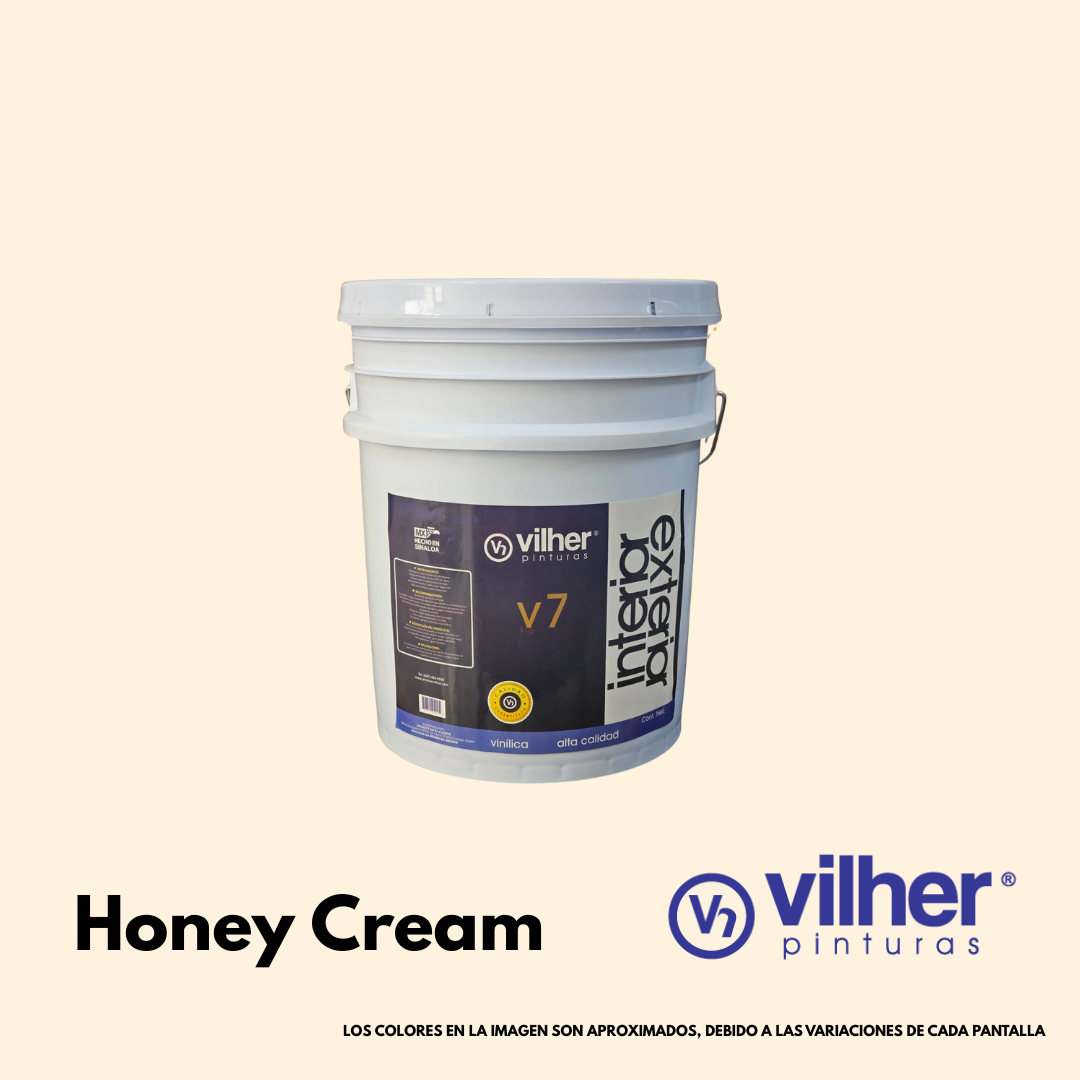 Pintura Vilher V7 Vinílica Acrílica 19 Litros 7 Años Interior y Exterior