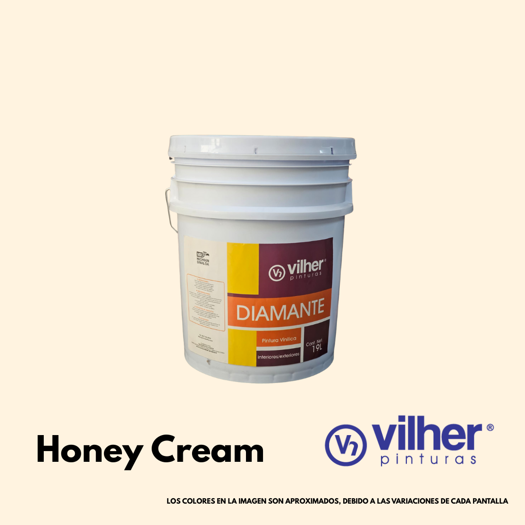 Pintura Vilher Vinílica Acrílica Diamante 19 Litros 3 Años Interior y Exterior