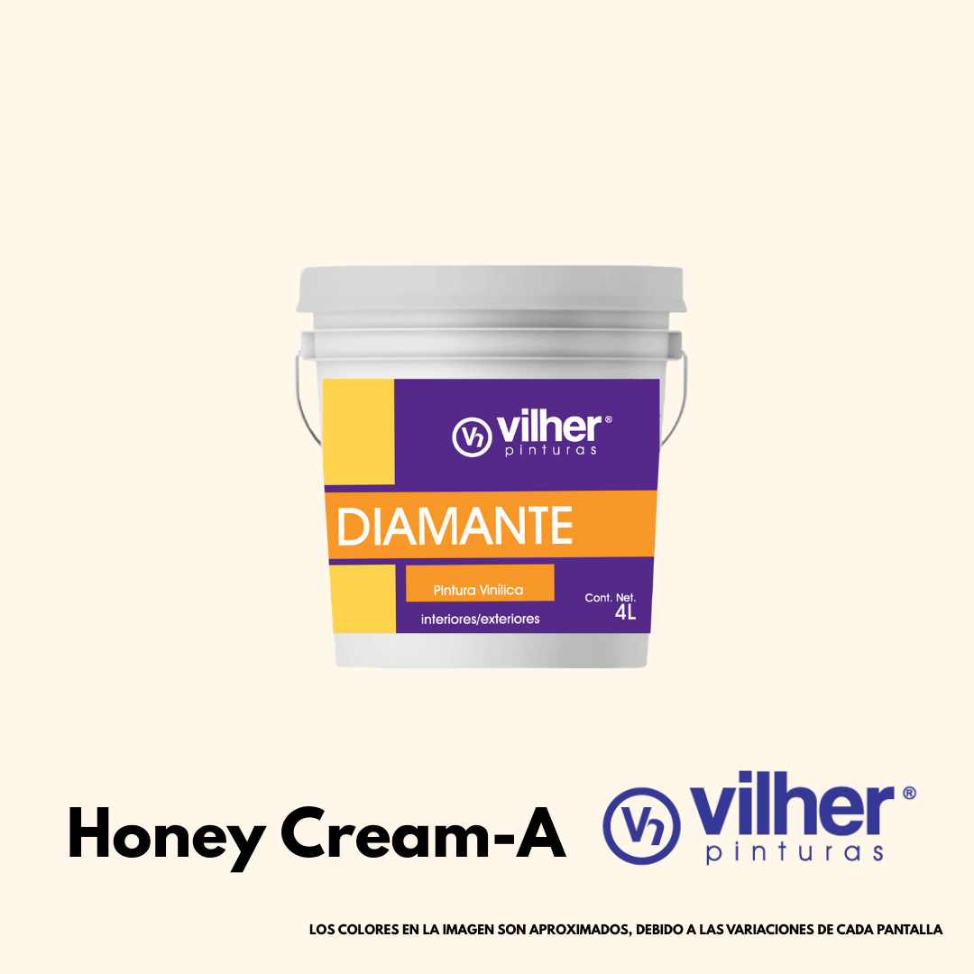 Pintura Vilher Vinílica Acrílica Diamante 4 Litros 3 Años Interior y Exterior