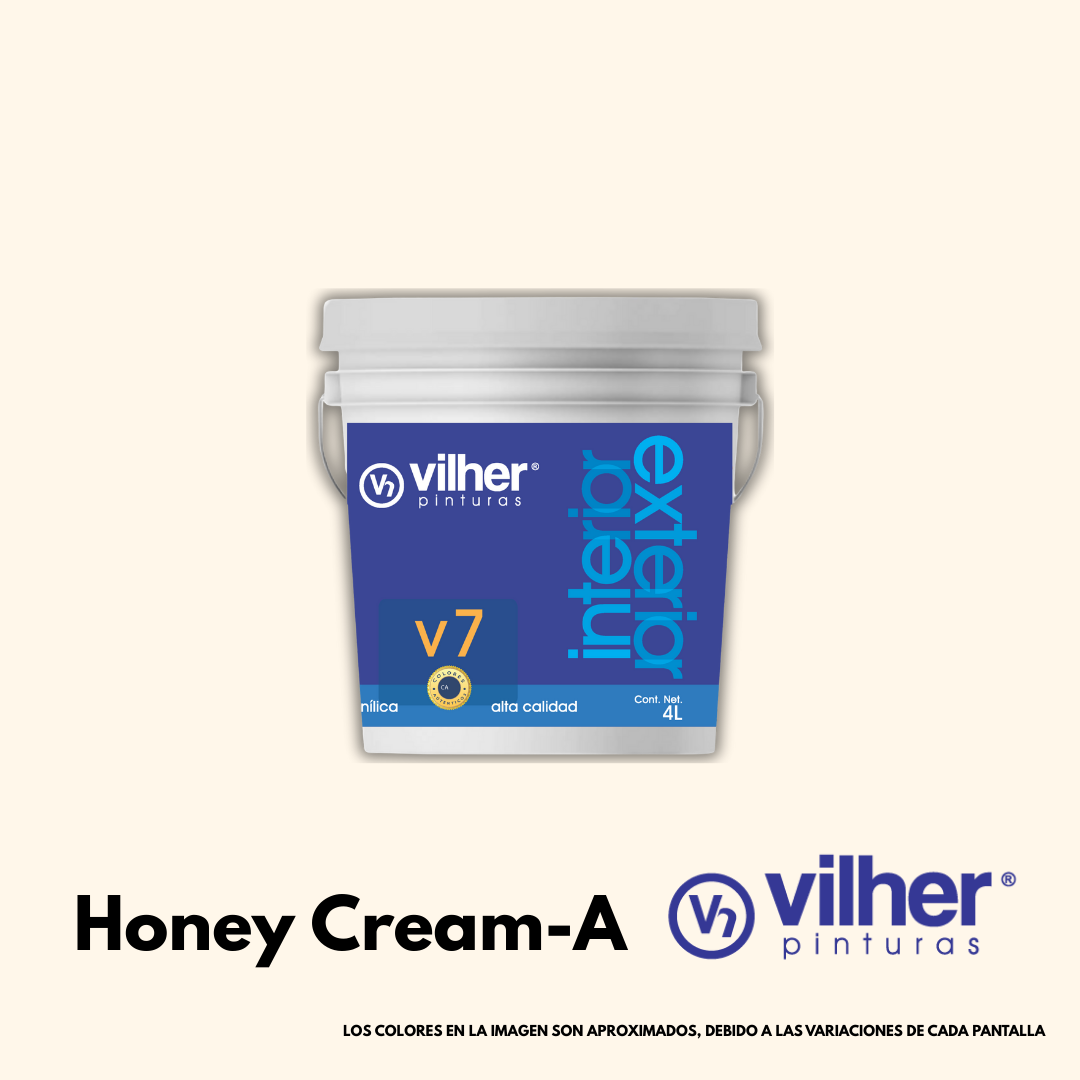 Pintura Vilher V7 Vinílica Acrílica 4 Litros 7 Años Interior y Exterior