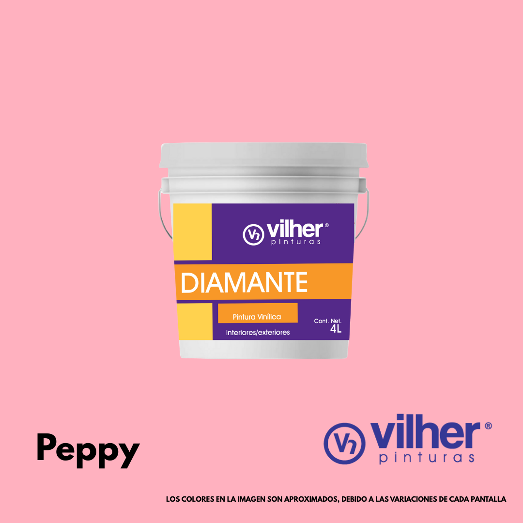 Pintura Vilher Vinílica Acrílica Diamante 4 Litros 3 Años Interior y Exterior