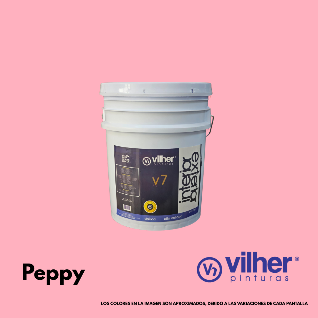Pintura Vilher V7 Vinílica Acrílica 19 Litros 7 Años Interior y Exterior