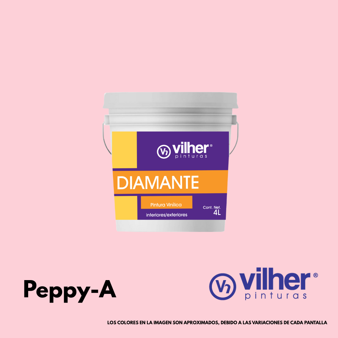 Pintura Vilher Vinílica Acrílica Diamante 4 Litros 3 Años Interior y Exterior