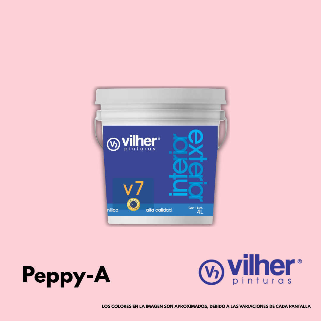 Pintura Vilher V7 Vinílica Acrílica 4 Litros 7 Años Interior y Exterior