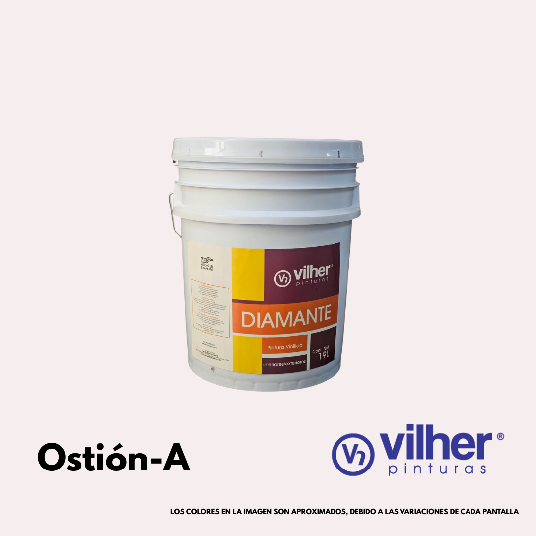 Pintura Vilher Vinílica Acrílica Diamante 19 Litros 3 Años Interior y Exterior