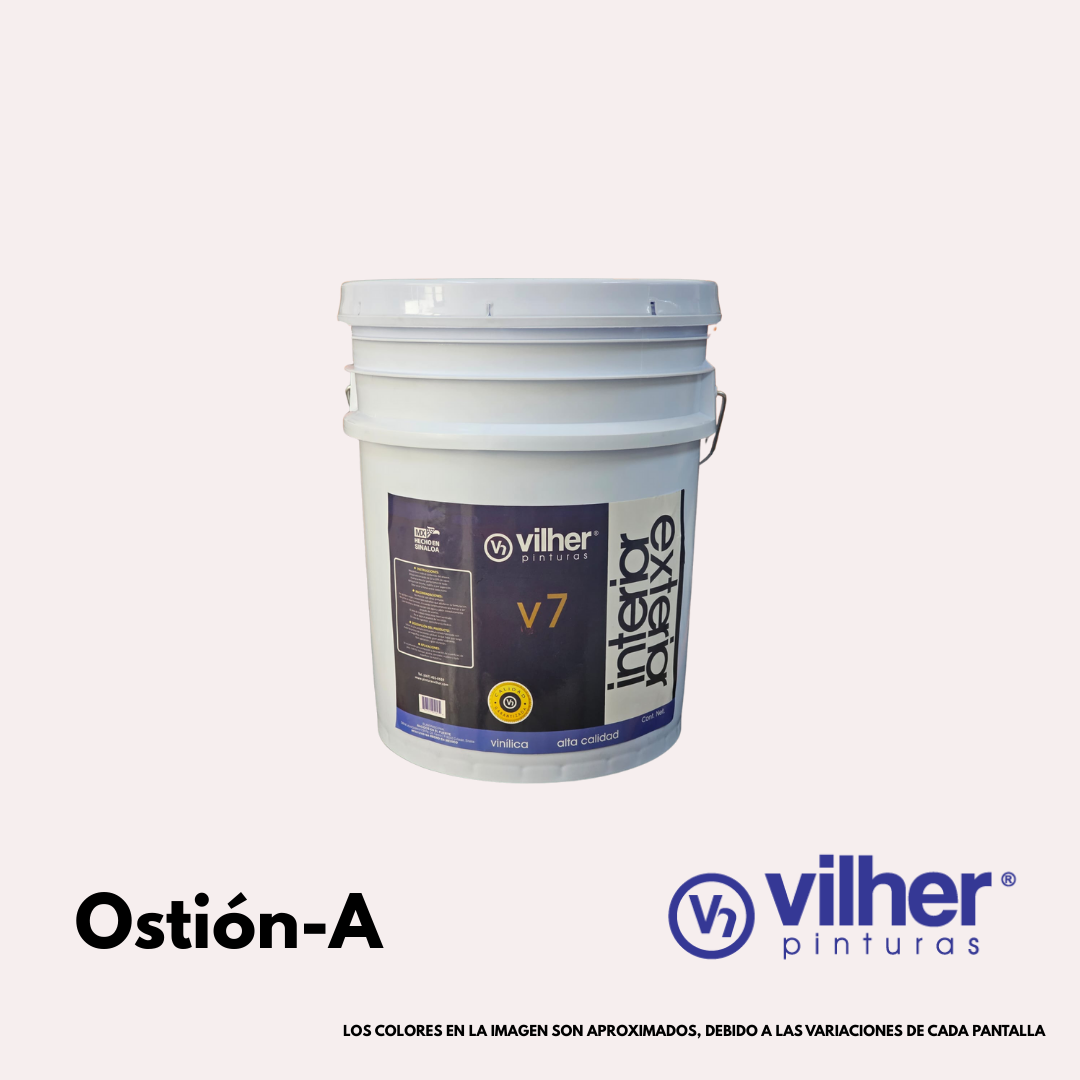 Pintura Vilher V7 Vinílica Acrílica 19 Litros 7 Años Interior y Exterior