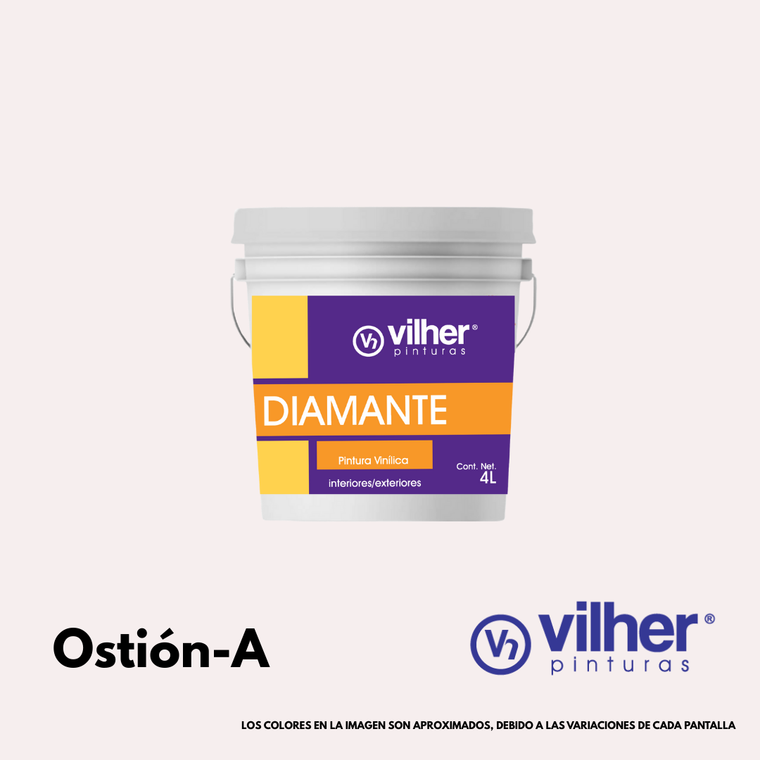 Pintura Vilher Vinílica Acrílica Diamante 4 Litros 3 Años Interior y Exterior
