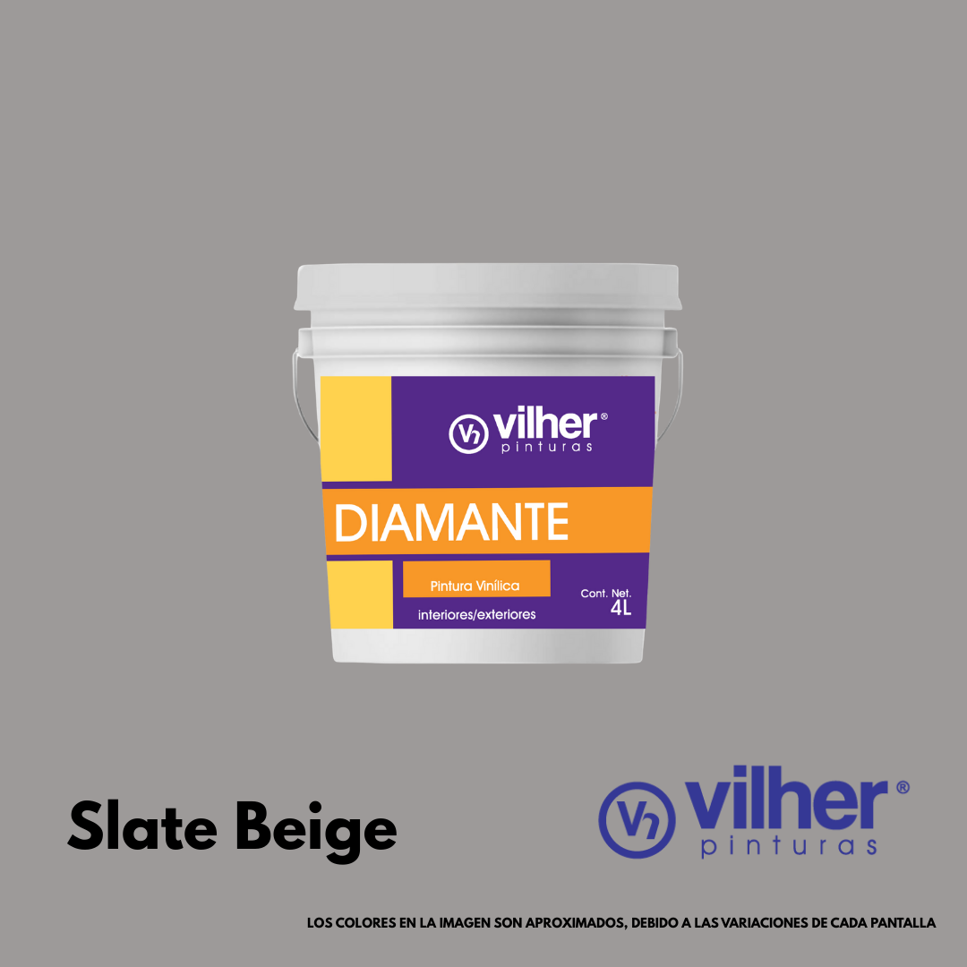 Pintura Vilher Vinílica Acrílica Diamante 4 Litros 3 Años Interior y Exterior