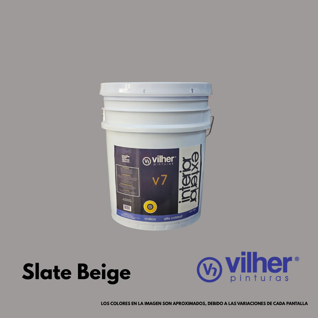 Pintura Vilher V7 Vinílica Acrílica 19 Litros 7 Años Interior y Exterior