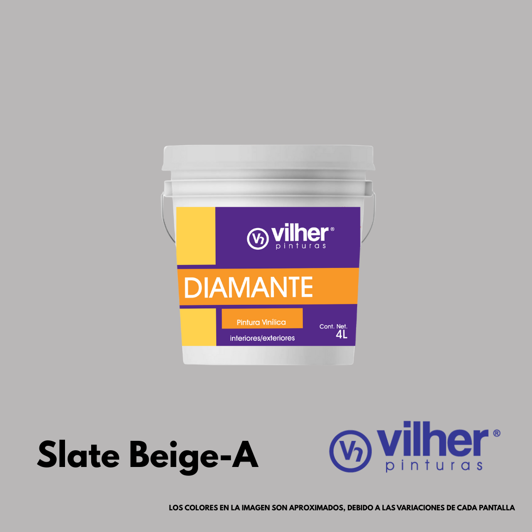 Pintura Vilher Vinílica Acrílica Diamante 4 Litros 3 Años Interior y Exterior