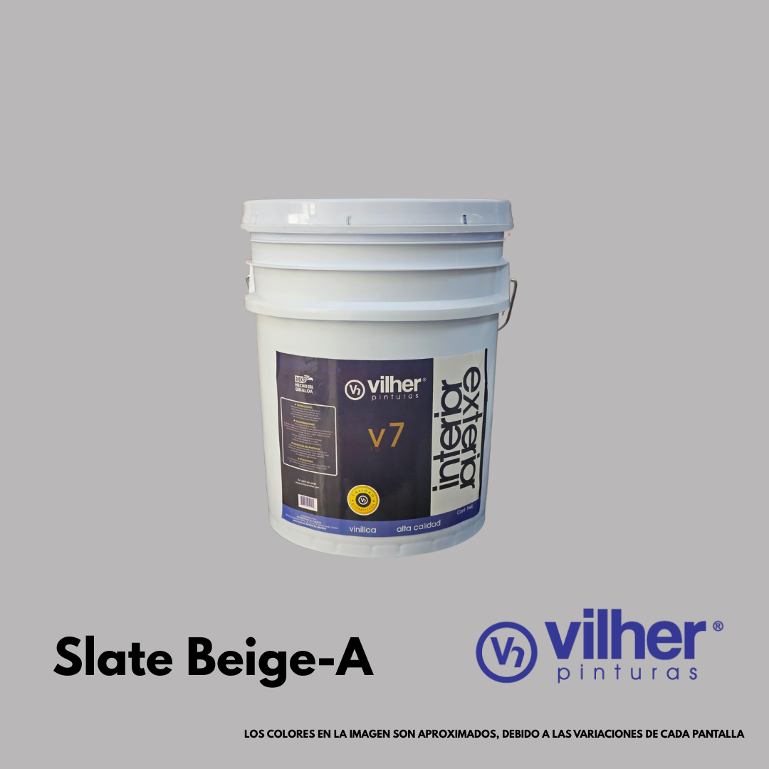 Pintura Vilher V7 Vinílica Acrílica 19 Litros 7 Años Interior y Exterior