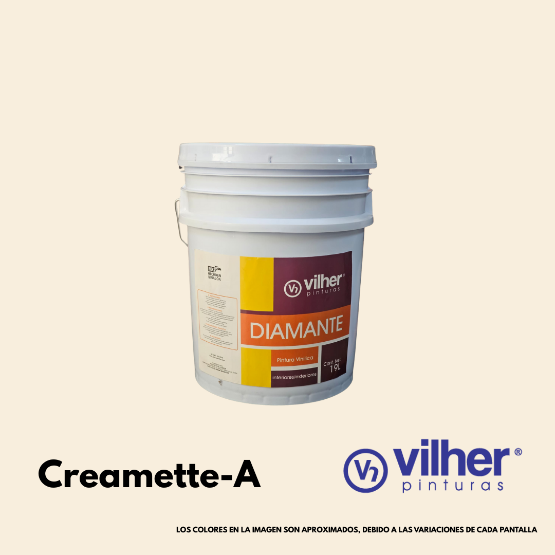 Pintura Vilher Vinílica Acrílica Diamante 19 Litros 3 Años Interior y Exterior