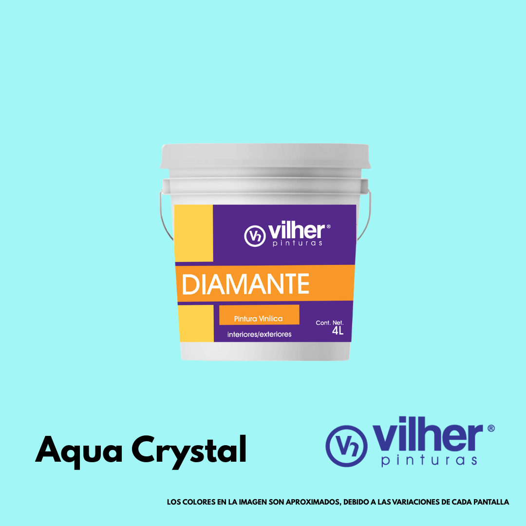 Pintura Vilher Vinílica Acrílica Diamante 4 Litros 3 Años Interior y Exterior
