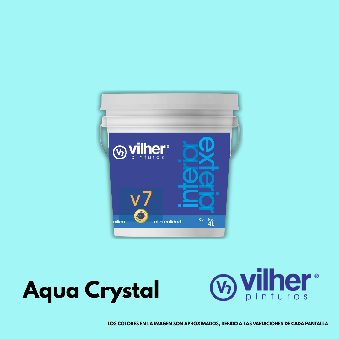 Pintura Vilher V7 Vinílica Acrílica 4 Litros 7 Años Interior y Exterior