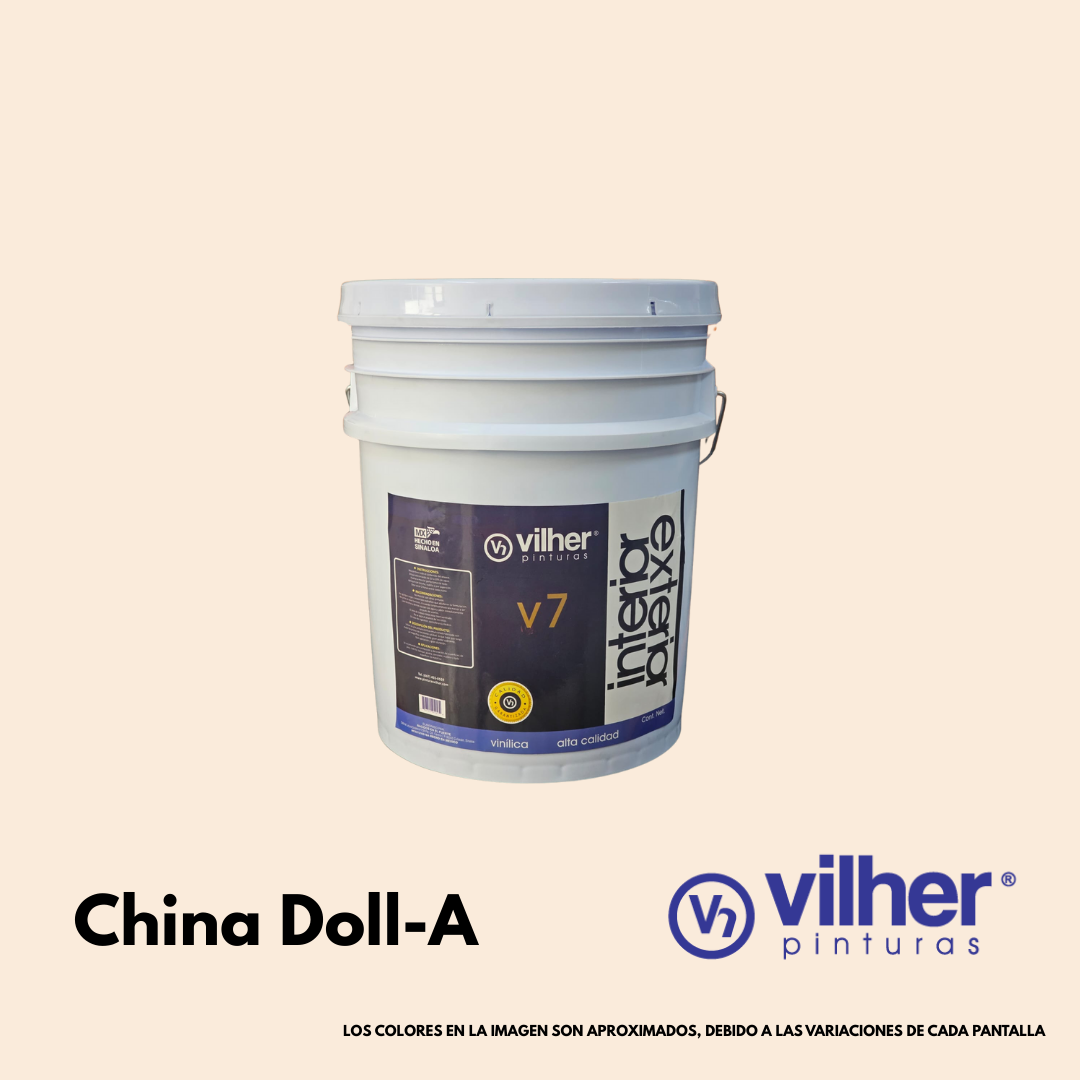 Pintura Vilher V7 Vinílica Acrílica 19 Litros 7 Años Interior y Exterior