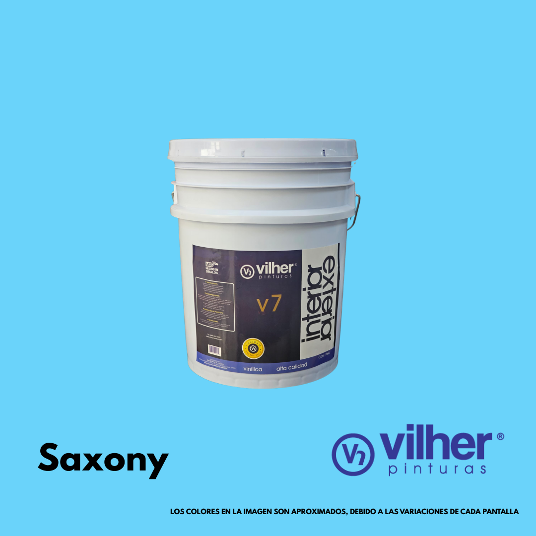 Pintura Vilher V7 Vinílica Acrílica 19 Litros 7 Años Interior y Exterior
