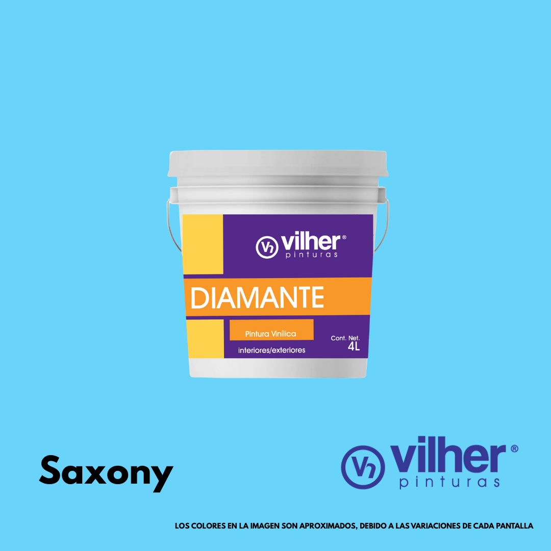 Pintura Vilher Vinílica Acrílica Diamante 4 Litros 3 Años Interior y Exterior