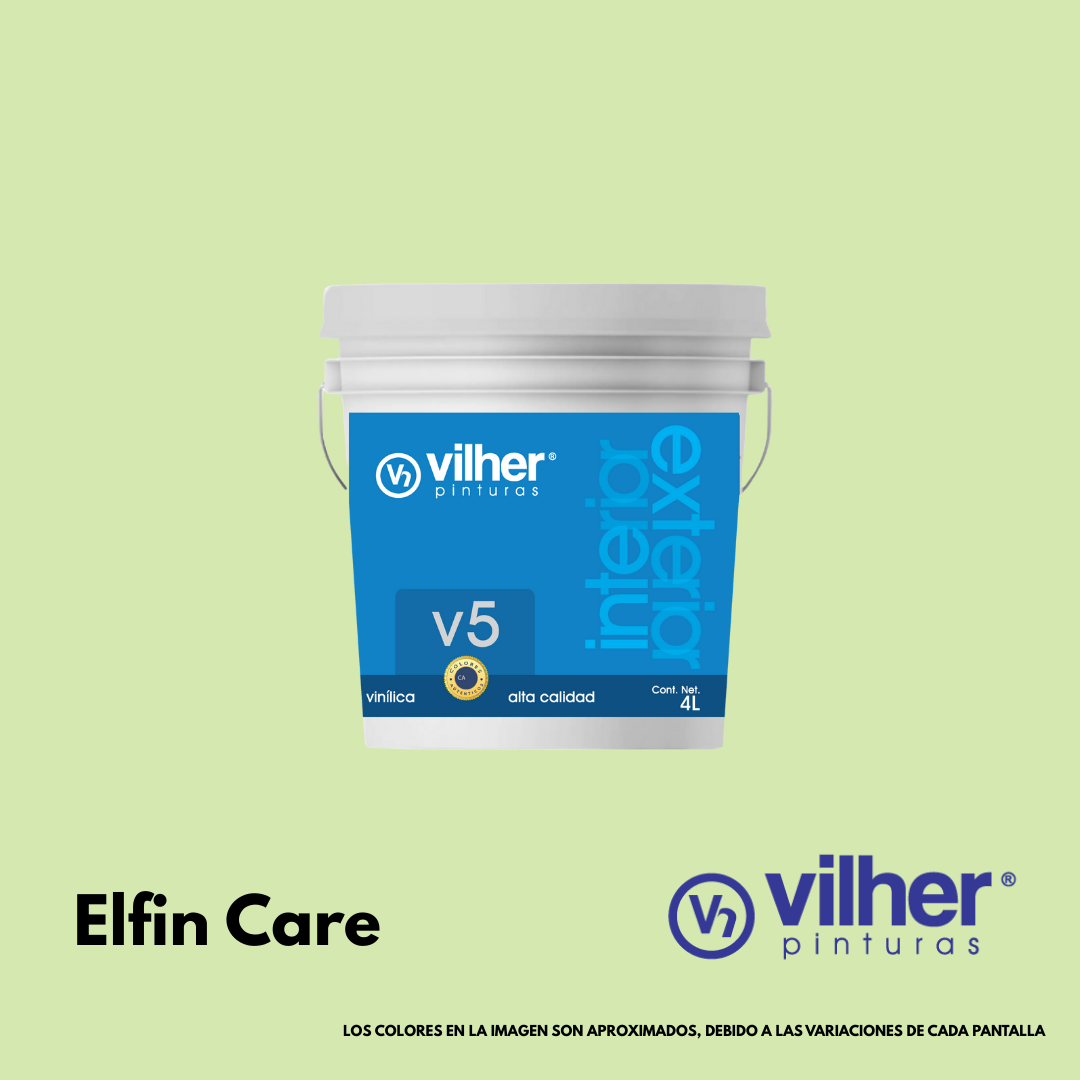 Pintura Vilher V5 Vinílica Acrílica 4 Litros 5 Años Interior y Exterior