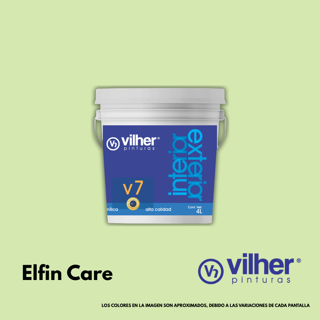 Pintura Vilher V7 Vinílica Acrílica 4 Litros 7 Años Interior y Exterior