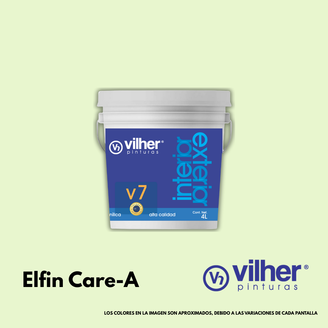 Pintura Vilher V7 Vinílica Acrílica 4 Litros 7 Años Interior y Exterior