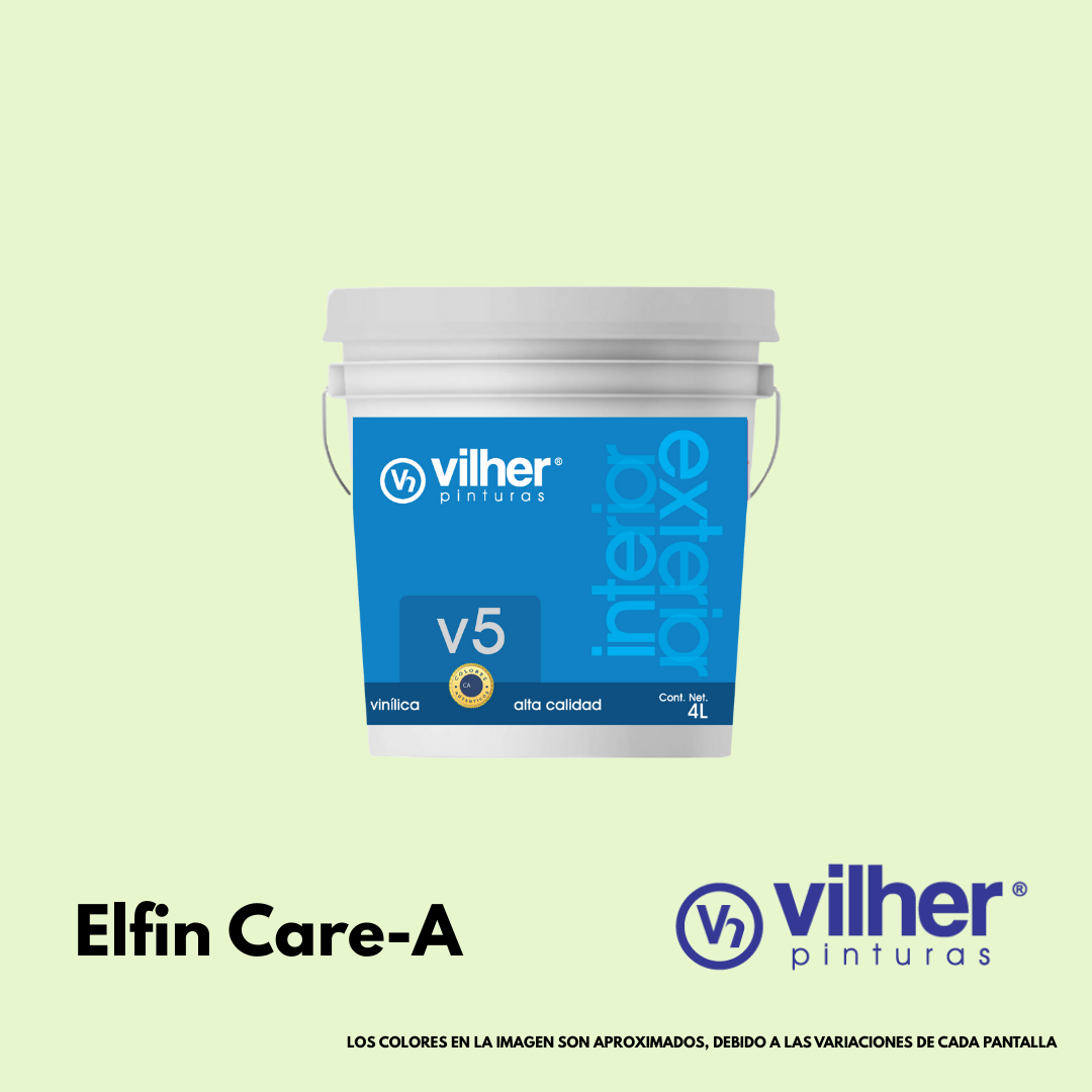 Pintura Vilher V5 Vinílica Acrílica 4 Litros 5 Años Interior y Exterior