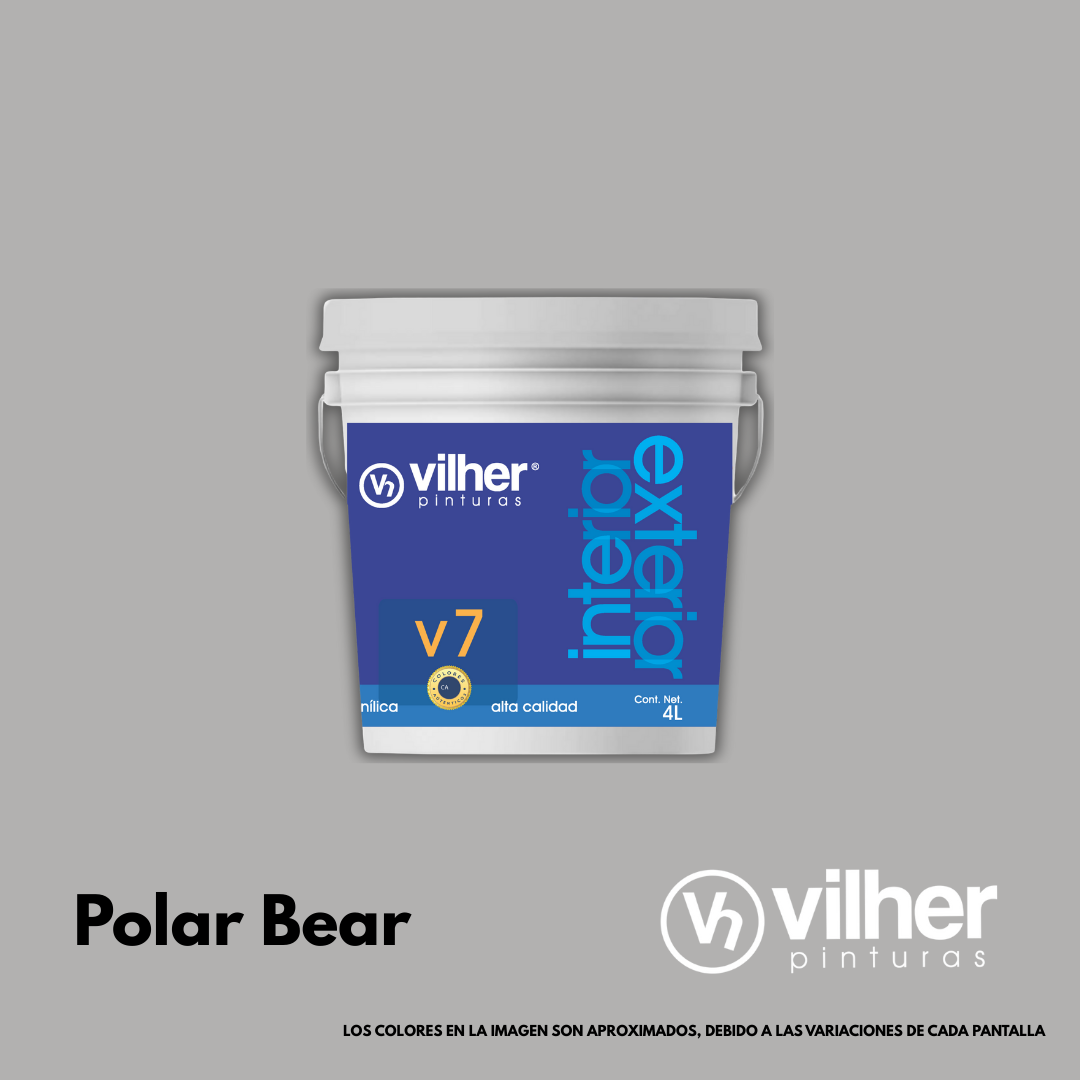 Pintura Vilher V7 Vinílica Acrílica 4 Litros 7 Años Interior y Exterior