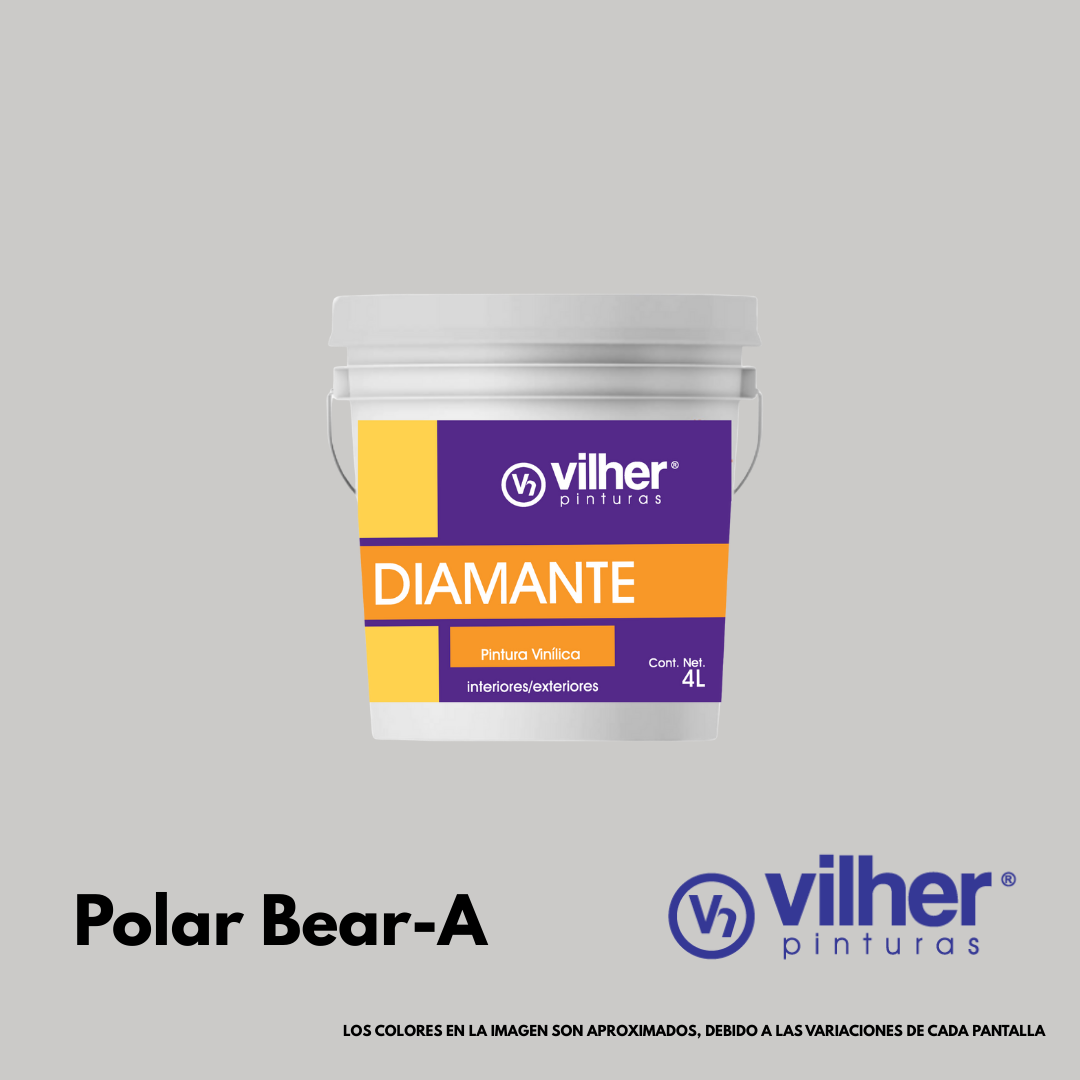 Pintura Vilher Vinílica Acrílica Diamante 4 Litros 3 Años Interior y Exterior