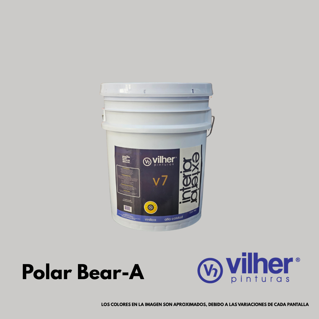 Pintura Vilher V7 Vinílica Acrílica 19 Litros 7 Años Interior y Exterior